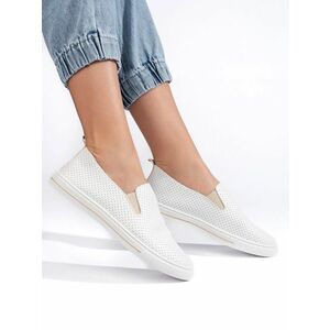 Adidași la modă pentru femei bej fără toc imagine