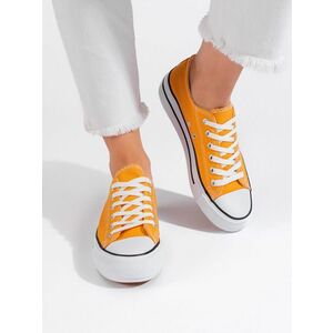 Frumoși adidași galbeni pentru femei fără toc imagine