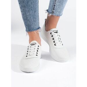 Adidași practici pentru femei, albi, fără toc imagine