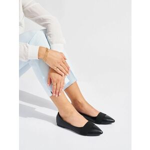 Balerini negri trendy pentru femei fără toc imagine