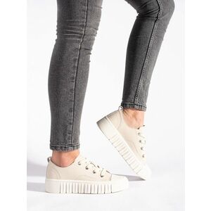 Adidași cu platformă bej unic pentru femei imagine