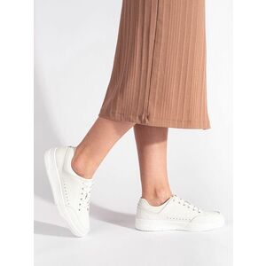 Adidași de lux cu platformă albă pentru femei imagine