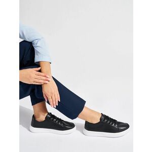 Adidași negri frumoși cu platformă pentru femei imagine