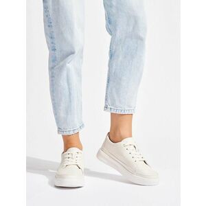 Adidași cu platformă albă la modă pentru femei imagine