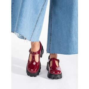 Cizme cu platformă pentru femei burgundy imagine