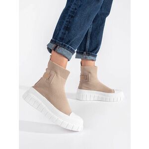Adidași trendy pentru femei bej fără toc imagine