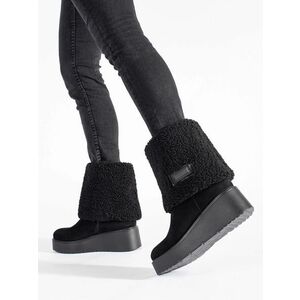 Botine negre pentru femei, la modă, pe cupă imagine