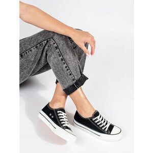 Adidași confortabili cu platformă neagră pentru femei imagine