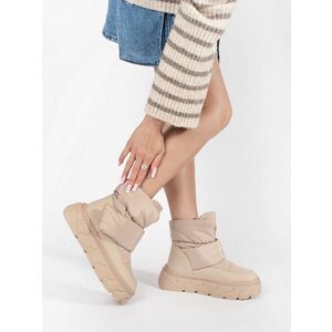 Snowshoes confortabile pentru femei cu platformă bej imagine