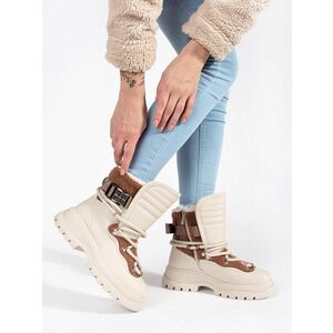 Frumos snowshoes platforma bej pentru femei imagine