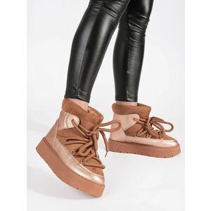 Snowshoes maron de designer pentru femei imagine