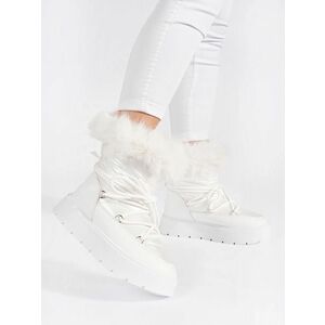 Snowshoes interesante pentru femei, cu platformă albă imagine