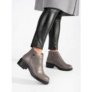 Botine gri elegante pentru femei pe platformă imagine