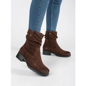 Botine moderne negre pentru femei, cu toc imagine