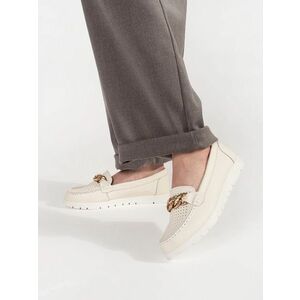Mocasini confortabili de damă cu platformă bej deschis imagine