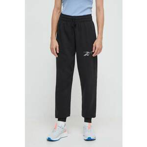 Reebok pantaloni de trening MODERN SAFARI culoarea negru, cu imprimeu imagine