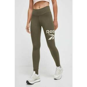 Reebok colanti femei, culoarea verde, cu imprimeu imagine