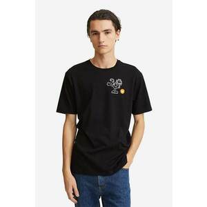 Wood Wood tricou din bumbac Ace x Garfield culoarea negru, cu imprimeu 30045705.2222-BLACK imagine