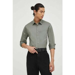 Tiger Of Sweden camasa barbati, culoarea verde, cu guler clasic, slim imagine
