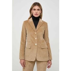 MICHAEL Michael Kors sacou din bumbac culoarea bej, un singur rand de nasturi, neted imagine