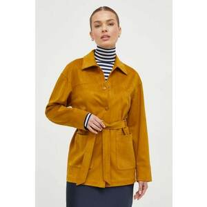Max Mara Leisure geaca femei, culoarea galben, de tranzitie imagine