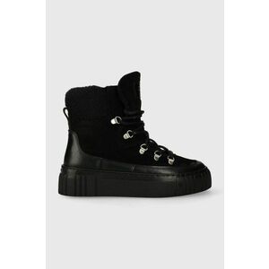 Gant cizme din piele intoarsa Snowmont femei, culoarea negru, cu platforma, izolat, 27543368.G00 imagine