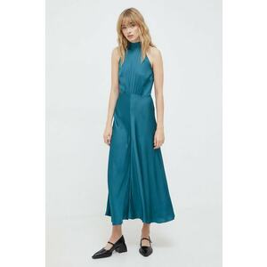 Samsoe Samsoe rochie culoarea verde, maxi, evazată imagine