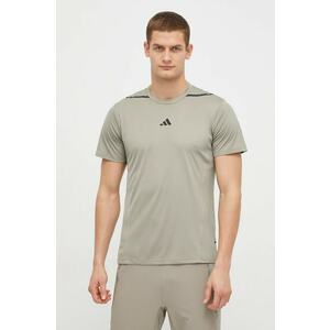 adidas Performance tricou de antrenament D4T culoarea verde, cu imprimeu IS3838 imagine