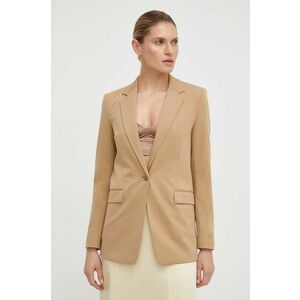 BOSS sacou culoarea bej, un singur rând de nasturi, uni 50512214 imagine