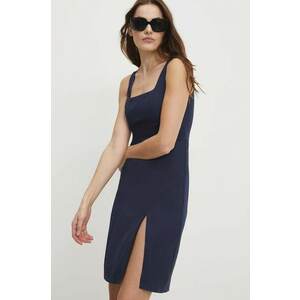 Answear Lab rochie culoarea bleumarin, mini, dreaptă imagine