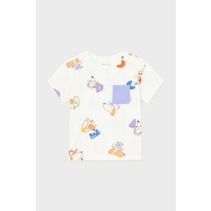 Mayoral tricou din bumbac pentru bebelusi culoarea bej, modelator imagine