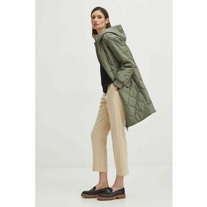Medicine palton femei, culoarea verde, de tranzitie, oversize imagine