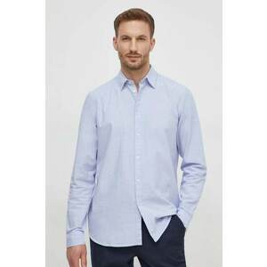 Sisley camasa din bumbac barbati, cu guler clasic, slim imagine