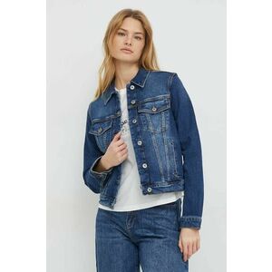 United Colors of Benetton geaca jeans femei, culoarea albastru marin, de tranzitie imagine