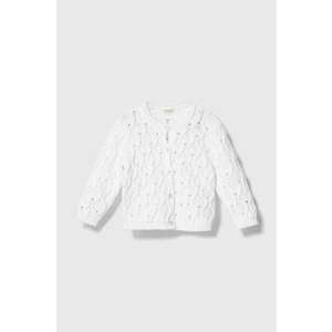 United Colors of Benetton cardigan din bumbac pentru bebeluși culoarea alb, light imagine