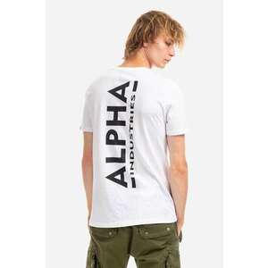 Alpha Industries tricou din bumbac Koszulka Alpha Industries Backprint T 128507 09 culoarea alb, cu imprimeu 128507.09-white imagine