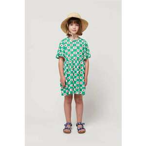 Bobo Choses rochie din bumbac pentru copii culoarea verde, mini, evazată imagine