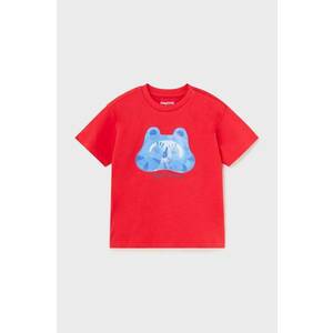 Mayoral tricou din bumbac pentru bebelusi culoarea rosu, cu imprimeu imagine