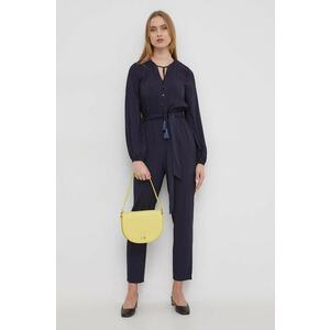 Pepe Jeans salopeta culoarea albastru marin, cu decolteu legat imagine