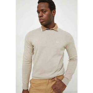Barbour pulover de bumbac Essentials culoarea bej, light, MKN0932 imagine