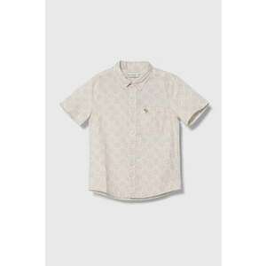 Abercrombie & Fitch camasa de bumbac pentru copii culoarea bej imagine