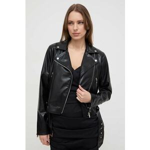 Silvian Heach geaca ramones femei, culoarea negru, de tranzitie imagine