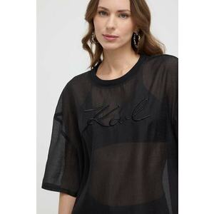 Karl Lagerfeld tricou femei, culoarea negru imagine