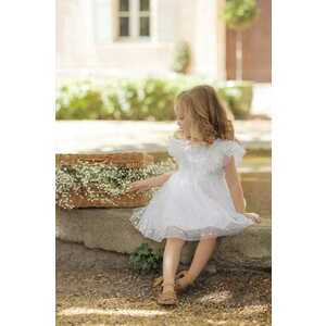 Tartine et Chocolat rochie bebe culoarea alb, mini, evazată imagine