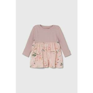 Jamiks rochie bebe culoarea roz, mini, evazată imagine