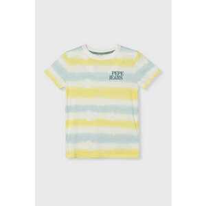 Pepe Jeans tricou de bumbac pentru copii REI culoarea galben, modelator imagine