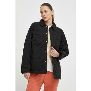 Rip Curl geaca femei, culoarea negru, de tranzitie, oversize imagine