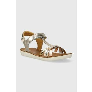 Shoo Pom sandale din piele pentru copii GOA TRESSE LOVE culoarea bej imagine