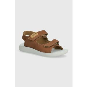 Geox sandale din năbuc pentru copii SANDAL LIGHTFLOPPY culoarea maro imagine