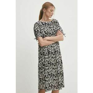 Answear Lab rochie din bumbac culoarea negru, mini, evazată imagine